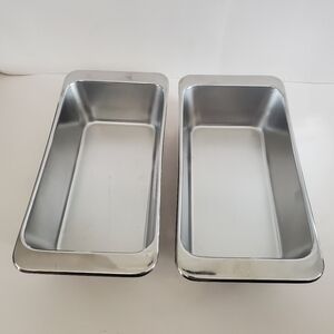 REVERE WARE Stainless Steel Bread Loaf Pan 2QT 9.5x5.25x2.75 Set Of 2